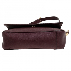 Pre Owned حقيبة كروس مايكل مايكل كورس جلد سافيانو عنابي بقلاب