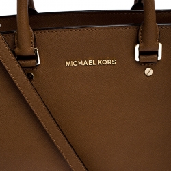 Pre Owned MICHAEL Michael Kors Brown Leather Selma Satchel