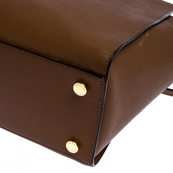 Pre Owned MICHAEL Michael Kors Brown Leather Selma Satchel