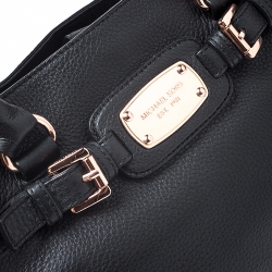 Pre Owned حقيبة مايكل مايكل كورس هاميلتون نقشة جلد سوداء