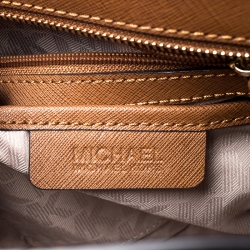 حقيبة مايكل كورس سيلبي جلد بني متوسطة