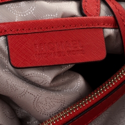 Pre Owned MICHAEL Michael Kors Orange Leather Cynthia Tote