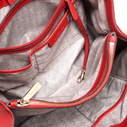 Pre Owned MICHAEL Michael Kors Orange Leather Cynthia Tote