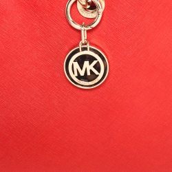 Pre Owned MICHAEL Michael Kors Orange Leather Cynthia Tote