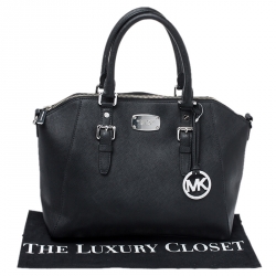 مملوكة مسبقًا Michael Michael Kors Black Leather Large Ciara Zip Tote 