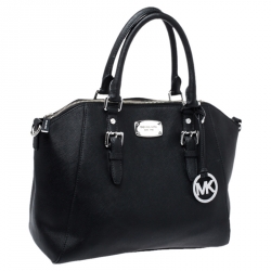مملوكة مسبقًا Michael Michael Kors Black Leather Large Ciara Zip Tote 