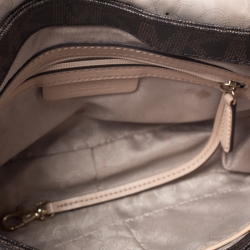 Pre Owned حقيبة كتف مايكل مايكل كورس هاميلتون كانفاس مقوى بنية