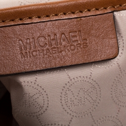 Pre Owned MICHAEL Michael Kors Brown Signature Coated Canvas Large Cynthia Tote