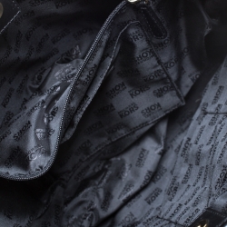 Pre Owned MICHAEL Michael Kors Black/Beige Signature Canvas Tote