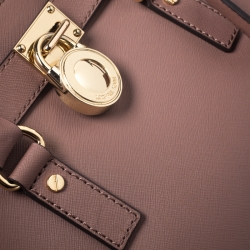 Pre Owned Michael Kors Pink Leather Hamilton tote 