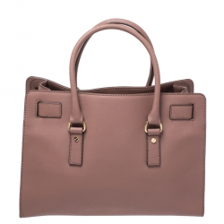 Pre Owned Michael Kors Pink Leather Hamilton tote 