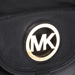 Pre Owned حقيبة مايكل مايكل كورس جيب أمامي جلد سوداء