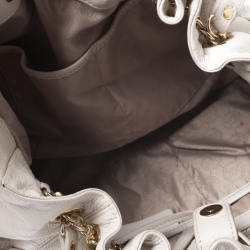 Pre Owned حقيبة كتف مايكل مايكل كورس أربطة جلد بيضاء