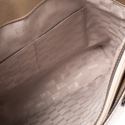 مملوكة مسبقًا حقيبة يد مايكل كورس جيب جت ست جلد ذهبية ميتالك