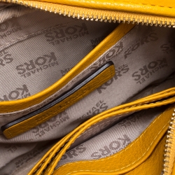 Pre Owned Michael Michael Kors Yellow Leather Ginny Camera Crossbody Bag