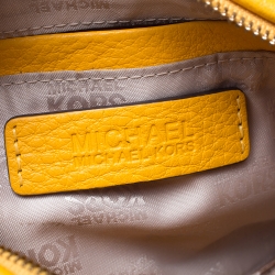 Pre Owned Michael Michael Kors Yellow Leather Ginny Camera Crossbody Bag