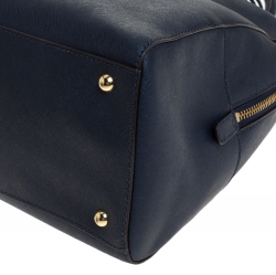 مملوكة مسبقًا MICHAEL Michael Kors Blue Leather Cindy Satchel