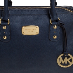 مملوكة مسبقًا MICHAEL Michael Kors Blue Leather Cindy Satchel