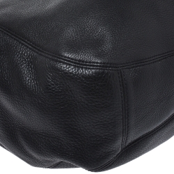 Pre Owned حقيبة هوبو مايكل مايكل كورس سلسلة ليلي جلد سوداء