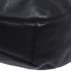 Pre Owned حقيبة هوبو مايكل مايكل كورس سلسلة ليلي جلد سوداء