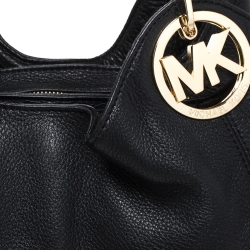 Pre Owned حقيبة هوبو مايكل مايكل كورس سلسلة ليلي جلد سوداء