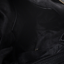 Pre Owned حقيبة هوبو مايكل مايكل كورس سلسلة ليلي جلد سوداء