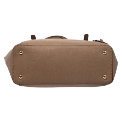 مملوكة مسبقًا حقيبة يد مايكل مايكل كورس جت ست سحاب علوي جلد بيج