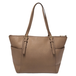 مملوكة مسبقًا حقيبة يد مايكل مايكل كورس ج ت ست سحاب علوي جلد بيج