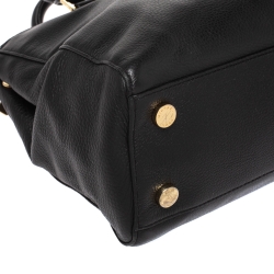 Pre Owned MICHAEL Michael Kors Black Leather Sutton Satchel