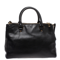Pre Owned MICHAEL Michael Kors Black Leather Sutton Satchel
