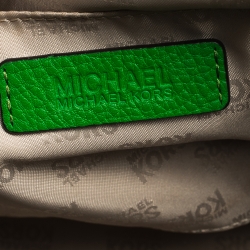 Pre Owned MICHAEL Michael Kors Green Leather Hudson Satchel