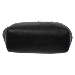 Pre Owned حقيبة كتف مايكل مايكل كروس سيت جيت جلد سوداء بسلسلة