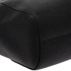 Pre Owned حقيبة كتف مايكل مايكل كروس سيت جيت جلد سوداء بسلسلة