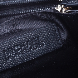 Pre Owned حقيبة كتف مايكل مايكل كروس سيت جيت جلد سوداء بسلسلة