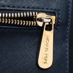 Pre Owned Michael Kors Tricolor Stripe Saffiano Leather Jet Set Tote