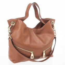 Pre Owned Michael Michael Kors Jamesport Brown Leather Tote