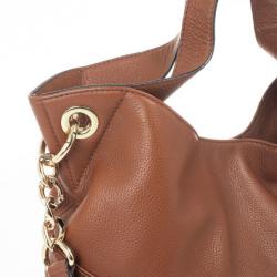 Pre Owned Michael Michael Kors Jamesport Brown Leather Tote