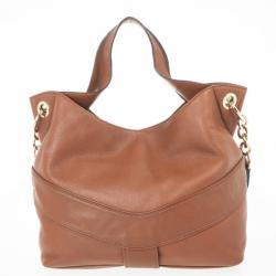 Pre Owned Michael Michael Kors Jamesport Brown Leather Tote