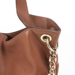 Pre Owned Michael Michael Kors Jamesport Brown Leather Tote