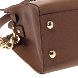 Pre Owned MICHAEL Michael Kors Brown Leather Medium Hamilton East West Tote