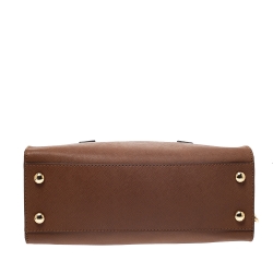 Pre Owned MICHAEL Michael Kors Brown Leather Medium Hamilton East West Tote