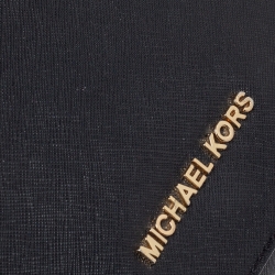 Pre Owned MICHAEL Michael Kors Black Leather Hamilton Messenger Bag