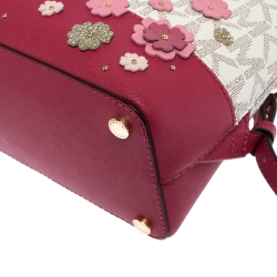 MICHAEL Michael Kors Beige/Pink Floral Signature Coated Canvas Emmy Backpack