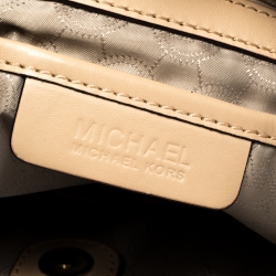 Pre Owned MICHAEL Michael Kors Brown Signature Coated Canvas North South Tote