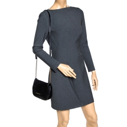 Pre Owned MICHAEL Michael Kors Black Leather Bedford Crossbody Bag