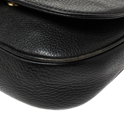 Pre Owned MICHAEL Michael Kors Black Leather Bedford Crossbody Bag