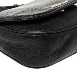 Pre Owned MICHAEL Michael Kors Black Leather Bedford Crossbody Bag