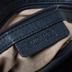 Pre Owned حقيبة كتف مايكل مايكل كورس "بيدفورد" دلاية بشراشيب جلد أزرق