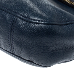 Pre Owned حقيبة كتف مايكل مايكل كورس "بيدفورد" دلاية بشراشيب جلد أزرق