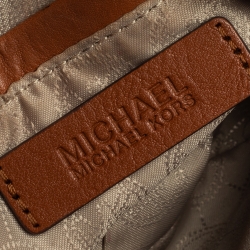 Pre Owned MICHAEL Michael Kors Brown Signature Coated Canvas and Leather Fulton Crossbody Bag